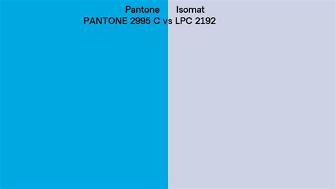 Pantone 2995 C Vs Isomat Lpc 2192 Side By Side Comparison
