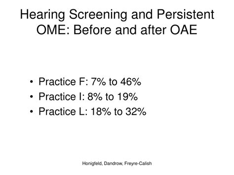 Ppt Oae In Pediatric Practice Improving Hearing Screening Within The Medical Home Powerpoint