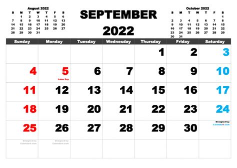 Free Printable September 2022 Calendars Wiki Calendar September 2022