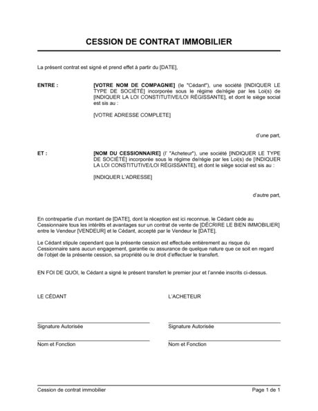 Cession De Contrat Mod Les Exemples Pdf Biztree Hot Sex Picture