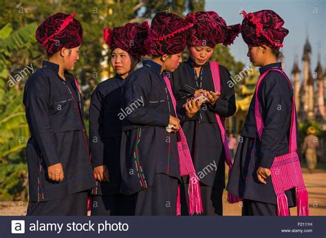Myanmar Burma Shan State Paos Tribe Kakku Young Pao Girls