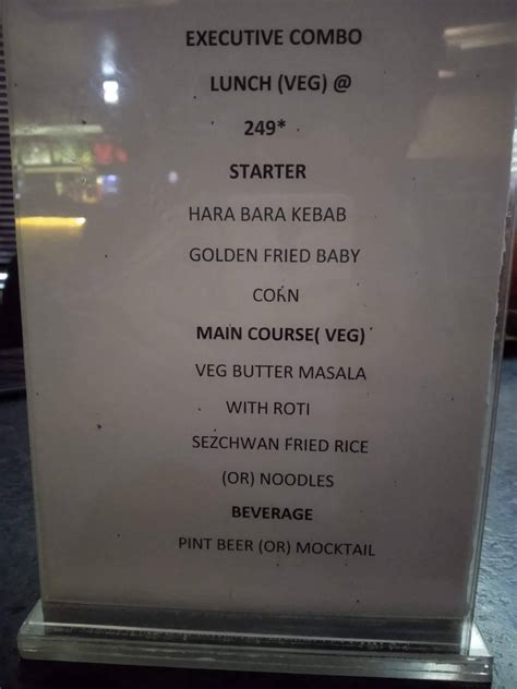 Menu At Big Bang Theory Bar And Kitchen Chennai