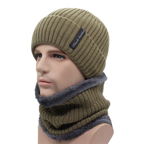 Aetrue Winter Beanies Men Scarf Knitted Hat Caps Mask Gorras Bonnet