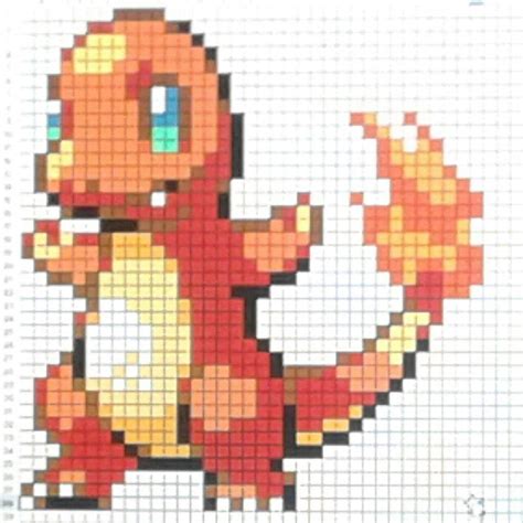 Charmander Pixel Art Pokémon Amino