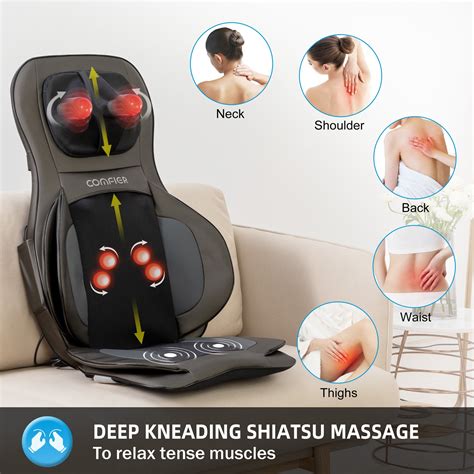 Comfier Shiatsu Neck Back Massager With Heat Air Compression Back Ma