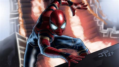 Infinity War Iron Spider Man Artwork Free Live Wallpaper Live