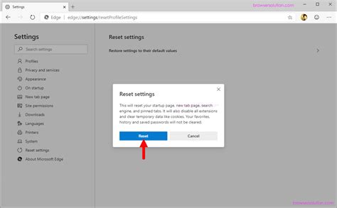 How To Reset Microsoft Edge Browser