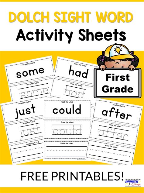 These are melc based activity sheets for grade 7 first quarter. First Grade Dolch Sight Word Activity Sheets | Superheroes ...
