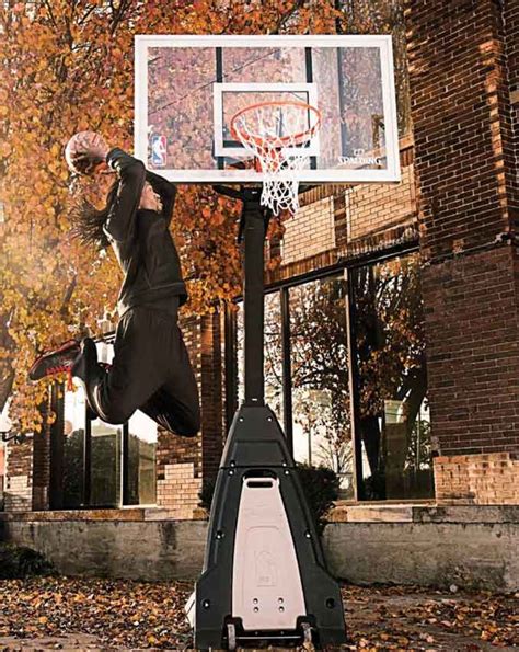 Spalding Portable Basketball Hoops The Beast 60 In Glass Backboard
