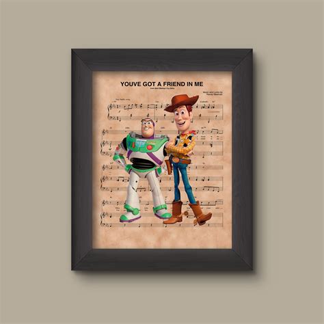Toy Story Buzz Woody Youve Got A Friend In Me Wall Etsy