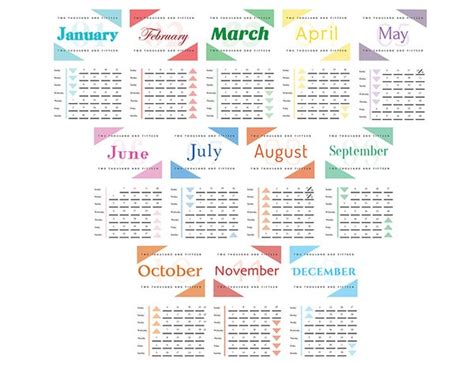 63 Best 2015 Yearly Calendar Templates To Download And Print Free