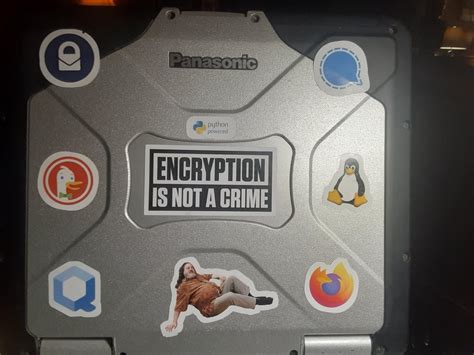 Found A Gnulinux Privacy Sticker Pack For My Toughbook Linuxmasterrace