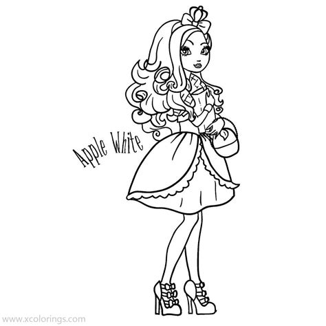Apple White From Ever After High Legacy Day Coloring Pages