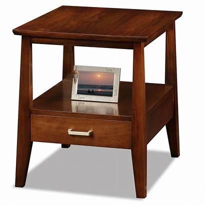 End Wood Table Storage Solid Drawer Leick