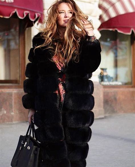 Lux Faux Fur Black Coats Black Coat Coat Provocative Women