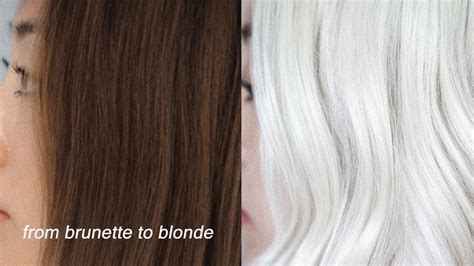 bleaching to platinum blonde at home dahyeshka youtube