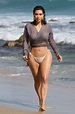 Kim Kardashian Hits the Beach in a Bikini in Malibu | POPSUGAR ...