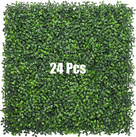 Bybeton Artificial Boxwood Panels 20 X 20 24pc 4 Layer Leaves Uv Anti Greenery Wall Backdrop