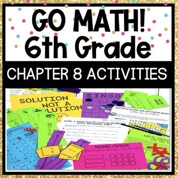 9780547587813 use the table below to find videos, mobile apps, worksheets and lessons that supplement houghton mifflin harcourt go math! Go Math 6th Grade Chapter 8 Activities by Fifth Grade Fab | TpT