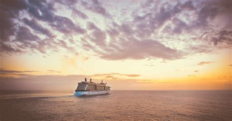 Cruise Ship During A Sunset Hd Wallpaper