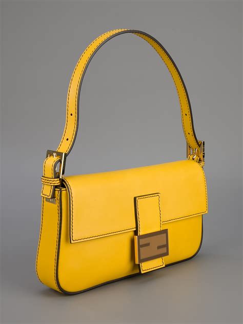 Lyst Fendi Baguette Bag In Yellow