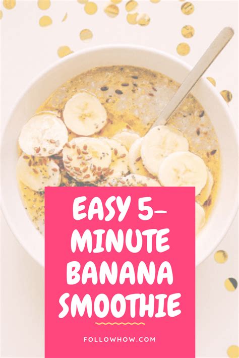 5 Minute Banana Smoothie Healthy And Delicious Banana Smoothie