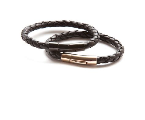 Rosegold and black products in addition to their staple woven leather bracelets, they've got a bead collection as well. Luxury Rose Gold And Black Leather Bracelet By Morgan & French | notonthehighstreet.com
