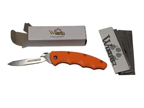 1 Wiebe Monarch Wicked Sharp Folding Knife Scalpel With 3 Replacement