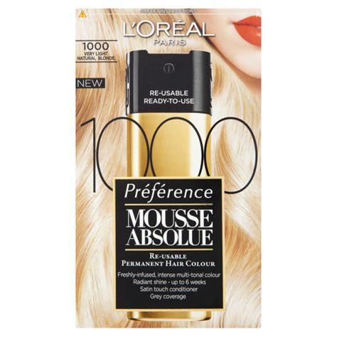 L Oreal Paris Preference Mousse Absolue 1000 Very Light Natural Blonde Health And Beauty