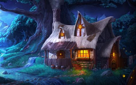 You can download the wallpaper as well as use it for your desktop computer computer. Illustration of wooden cabin in the woods HD wallpaper ...