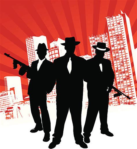 Silhouette Of A Gangster Wallpaper Illustrations Royalty Free Vector