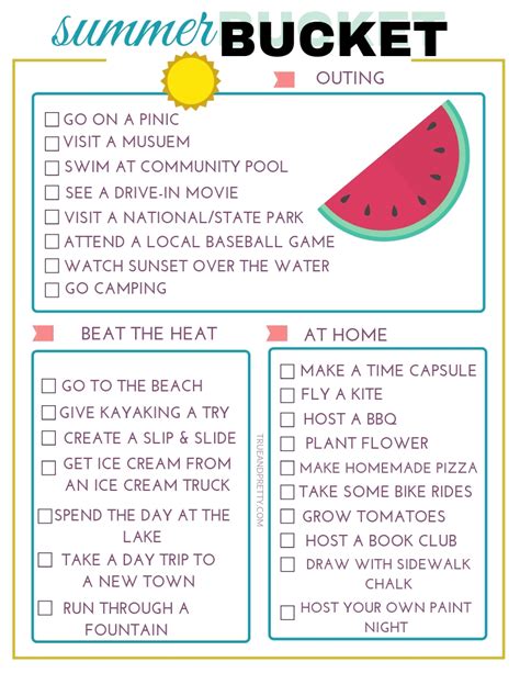 Summer Bucket List Ideas True And Pretty