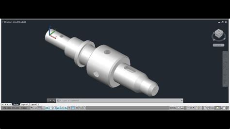 Autocad 2014 Tutorial 3d Shaft Modelling Youtube