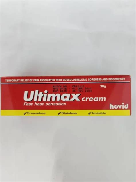 Hovid Ultimax Cream 30g Lazada