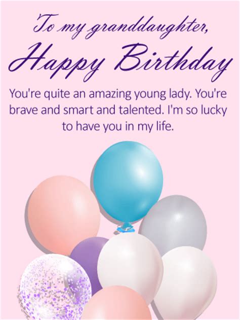 For my Talented Granddaughter - Happy Birthday Wishes Card | Birthday