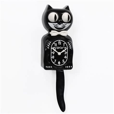 Kit Kat Animated Black Cordless Wall Clock Kit Cat Clock Kit Kat