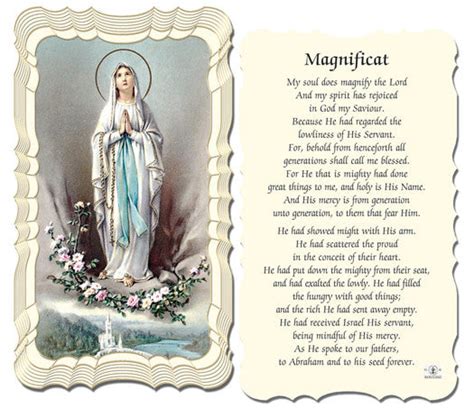 The Magnificat Holy Card Free Ship 49 Catholic Online Shopping