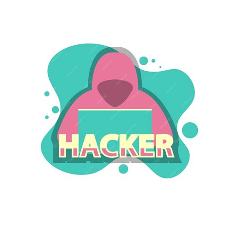 Premium Vector Hacker Icon Computer Hacker Vector Banner Flat Design