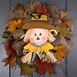 16" Metal Autumn Scarecrow Face: Brown [16421] - CraftOutlet.com