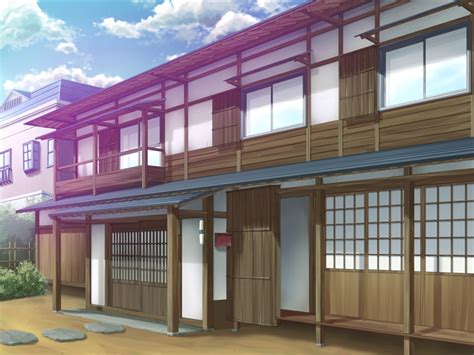 Anime Landscape Anime Japanese Wooden House Background