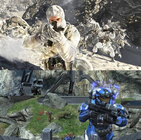 Halo Reach Versus Call Of Duty Black Ops Hd Screen Shot Comparison
