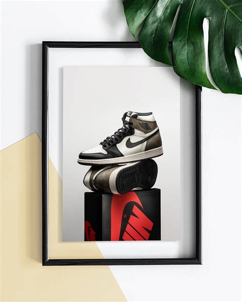 Nike Air Jordan 1 Mocha Box Sneaker Poster Etsy