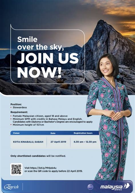 We offer an attractive salary package with allowances, medical and other fringe. Malaysia Airlines Flight Stewardess Recruitment-Apr 2019 ...