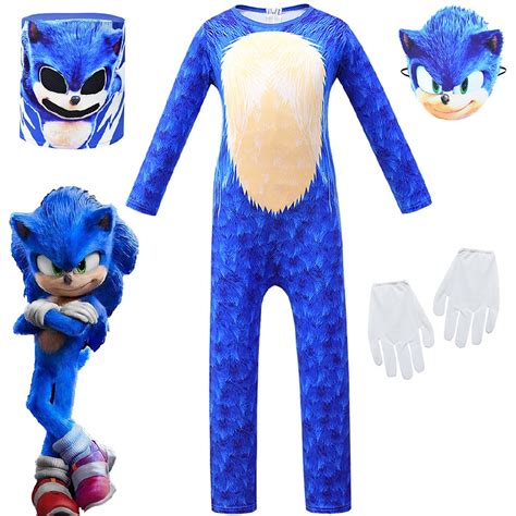 Anime Sonic The Hedgehog Jumpsuits Kids Cosplay Costume Halloween