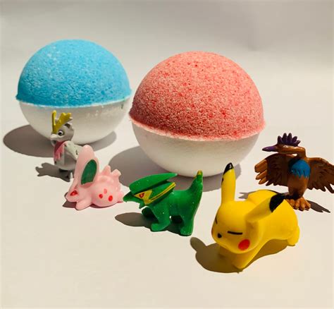 Pokémon Pokeball Toy Bath Bombs Bath Bomb With Hidden Etsy