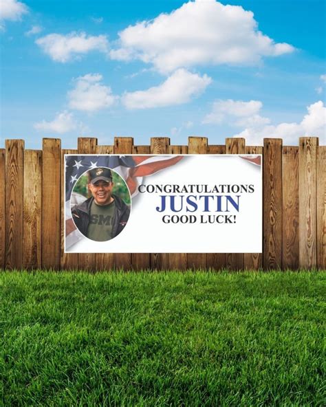 Personalized Welcome Home Military Banner Sign With Photo Etsy