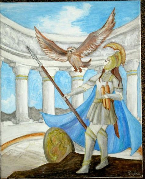 My Painting Of Athena The Goddess Of Wisdom And Battle Strategy The