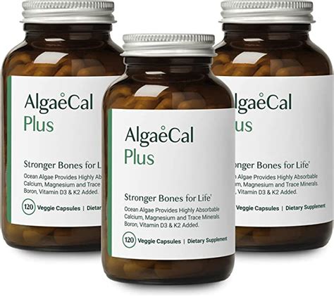 Algaecal Plus Plant Based Calcium Supplement With Magnesium Boron Vitamin K2 D3