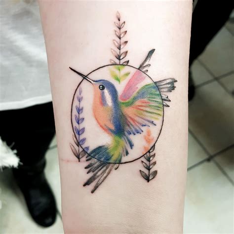 Small Colorful Hummingbird By Keith C At Spinning Needle Tattoos In Ft