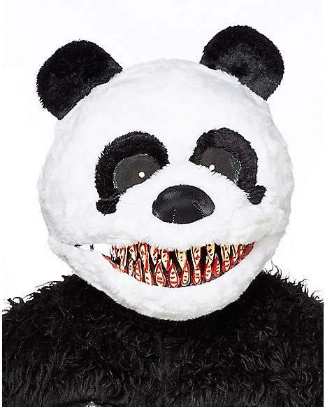 Adult Faux Fur Scary Panda Ani Motion Full Mask